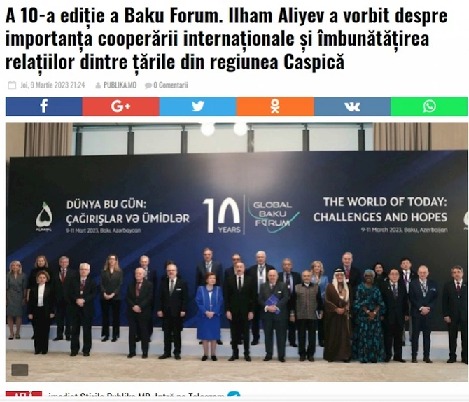 X Qlobal Bakı Forumu dünya mediasının diqqət mərkəzində