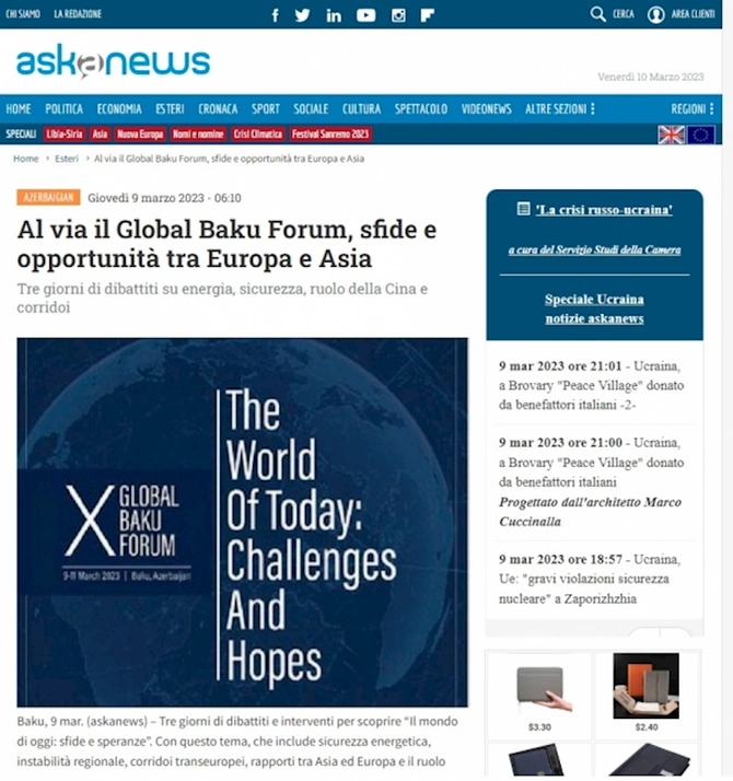 X Qlobal Bakı Forumu dünya mediasının diqqət mərkəzində