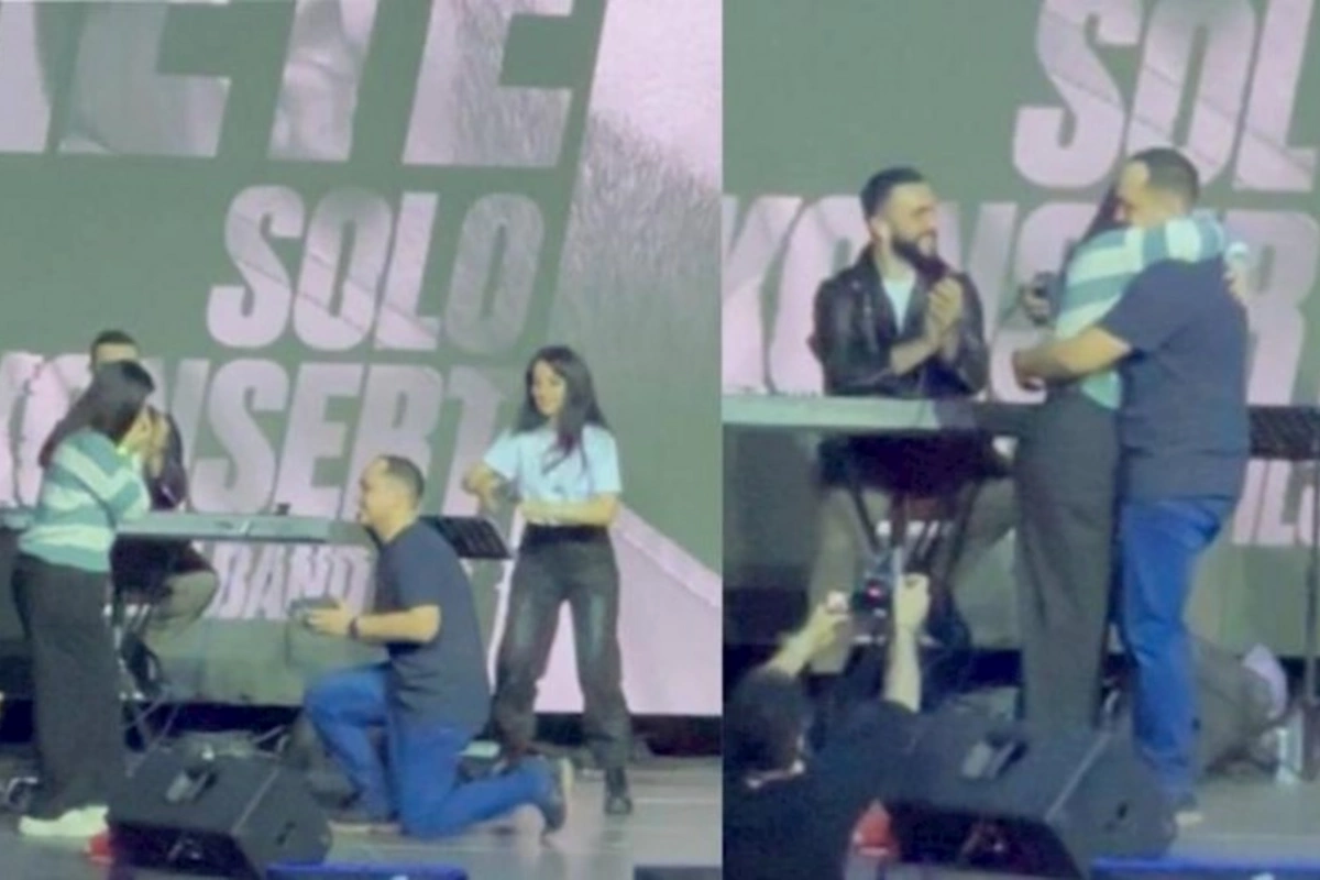 Bakıda konsertdə oğlan sevgilisinə evlilik təklifi etdi — VİDEO