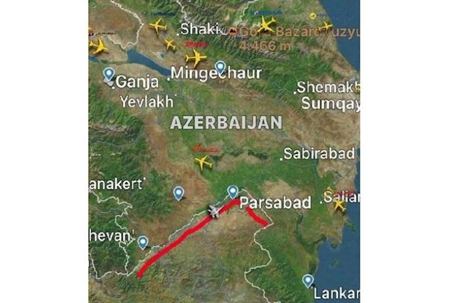 İran qırıcısının sərhədimizdən FOTOSU