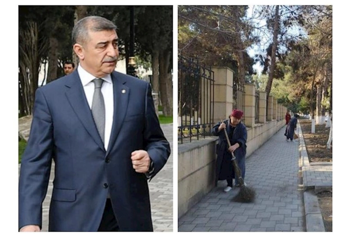 İcra başçısı tibb işçilərinə küçədəki tullantıları təmizlətdirdi — FOTOLAR