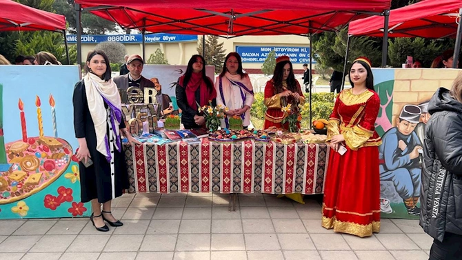 Salyanda Novruz bayramı münasibətilə tədbir keçirildi — FOTOLAR