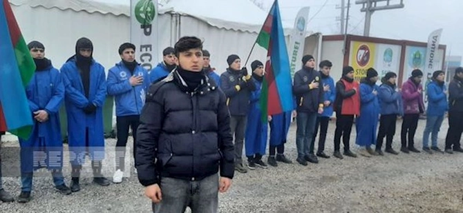 Şuşada Novruz tonqalı qalanıb, aksiya bayram əhvali-ruhiyyəsi ilə davam edir — YENİLƏNİB (FOTO/VİDEO)
