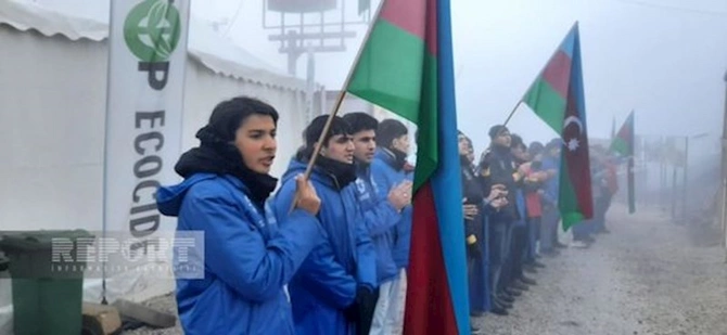 Şuşada Novruz tonqalı qalanıb, aksiya bayram əhvali-ruhiyyəsi ilə davam edir — YENİLƏNİB (FOTO/VİDEO)