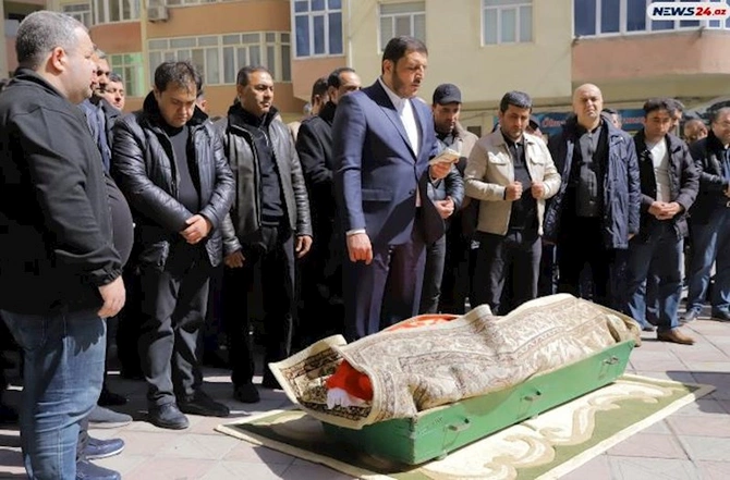 Oqtay Əliyev son mənzilə yola salındı — FOTOLAR