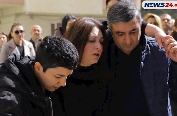 Oqtay Əliyev son mənzilə yola salındı — FOTOLAR