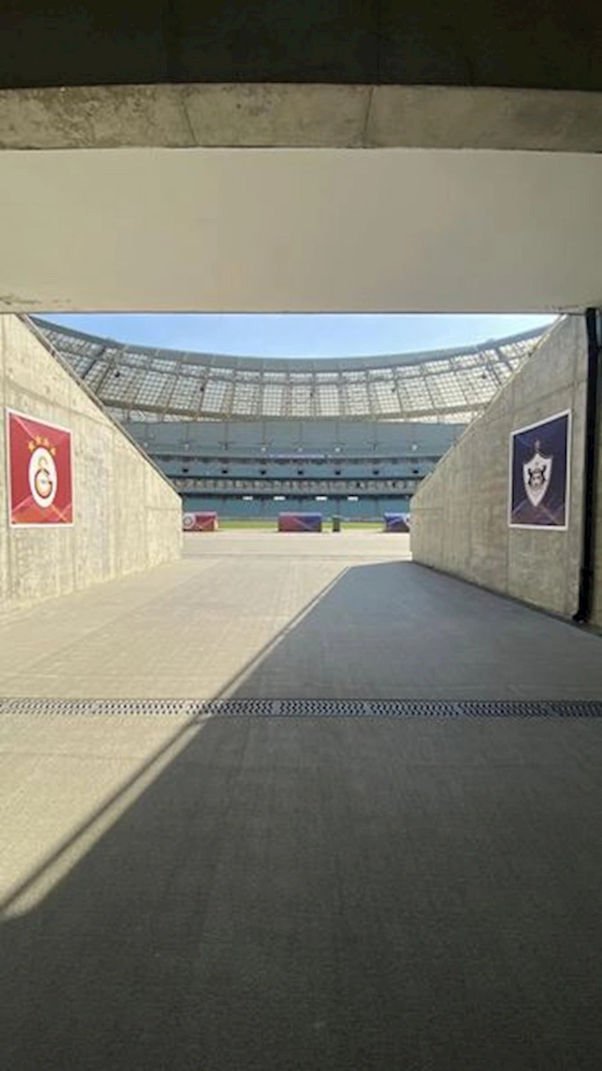 Bakı Olimpiya Stadionu bayraqlarla bəzədilir — FOTOLAR