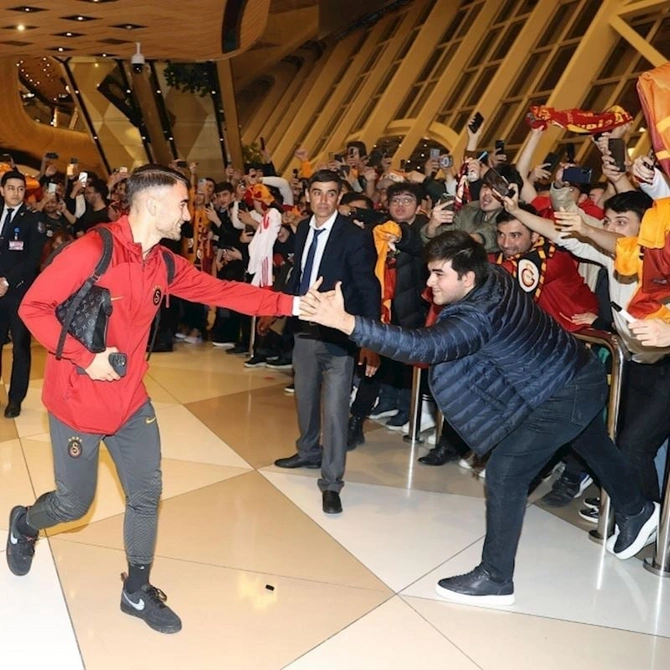 “Qalatasaray” Bakıda belə qarşılandı — FOTOLAR