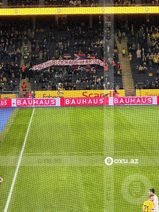 İsveç-Azərbaycan oyununda təxribata cəhd göstərən ermənilər saxlanılıblar — YENİLƏNİB (FOTO/VİDEO)