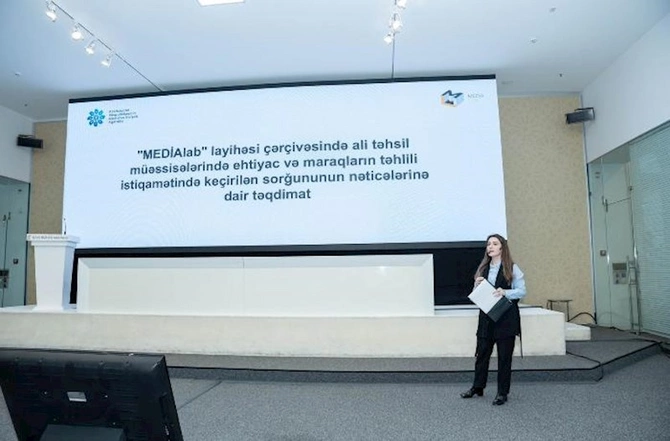 “MEDİAlab” layihəsi çərçivəsində ali təhsil müəssisələrinin tələbələri üçün infosessiya keçirilib — FOTOLAR “MEDİAlab” layihəsi çərçivəsində ali təhsil müəssisələrinin tələbələri üçün infosessiya keçirilib — FOTOLAR