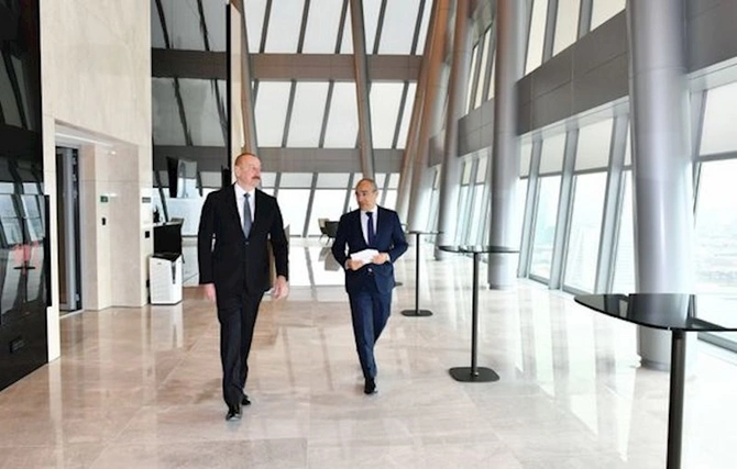 Prezident yeni inzibati binanın açılışını etdi — FOTOLAR