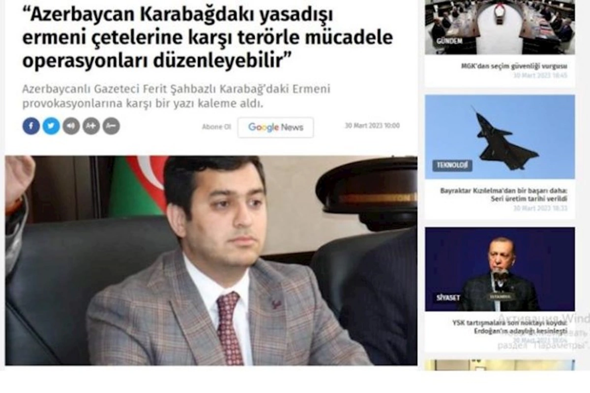 Fərid Şahbazlı xarici KİV-ə danışdı: “Azərbaycan təxribatlara səbr nümayiş etdirmək niyyətində deyil”