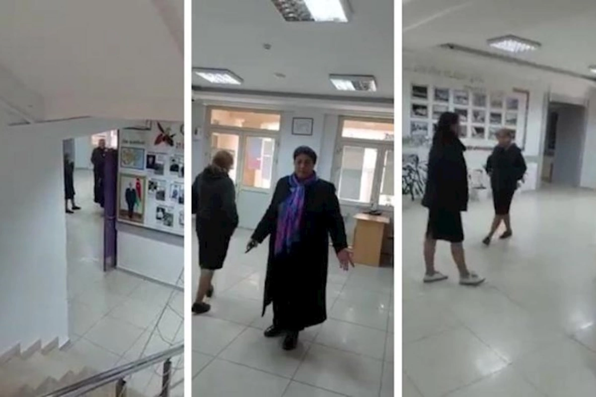Bakıda direktor müəllimləri məktəbə buraxmır? — VİDEO