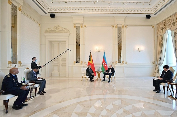 İlham Əliyev Timor-Lestenin Prezidenti ilə görüşüb — FOTO İlham Əliyev Timor-Lestenin Prezidenti ilə görüşüb — FOTO