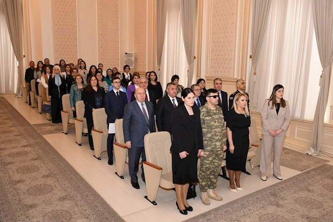 Abşeronda şəhid ailələrinin xanım üzvləri Beynəlxalq Qadınlar Günü münasibətilə təbrik edildi