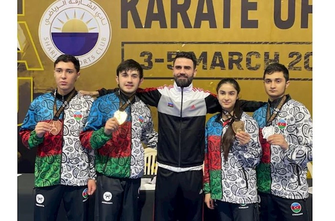 Karateçilərimiz Birləşmiş Ərəb Əmirliklərində uğurlu çıxışla yadda qaldılar — FOTOLAR