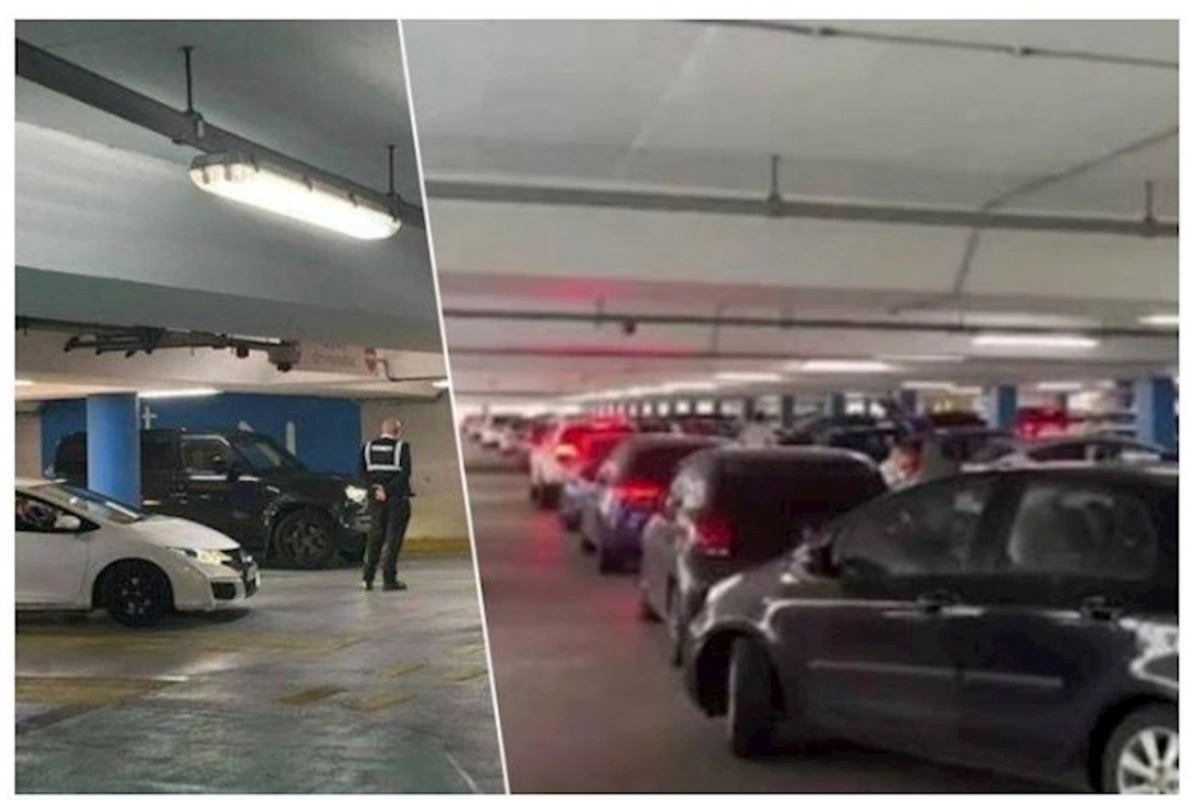 Dəhşətli tıxac: Sürücülər 3 saat parkinqdən çıxa bilmədi