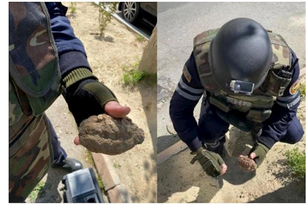 Yasamalda əl qumbarası tapıldı — VİDEO/FOTO