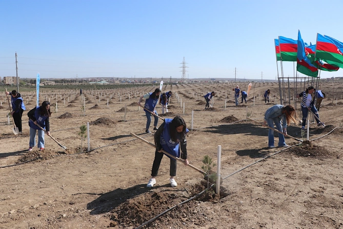 Heydər Əliyevin 100 illik yubileyi ilə əlaqədar növbəti ağacəkmə tədbirləri keçirildi — FOTO
