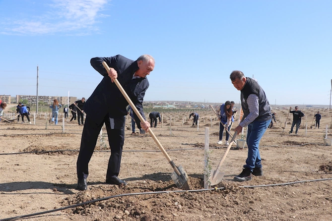 Heydər Əliyevin 100 illik yubileyi ilə əlaqədar növbəti ağacəkmə tədbirləri keçirildi — FOTO