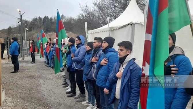 Xankəndi-Laçın yolu: Ekofəalların aksiyası 127 gündür yüksək fəallıqla davam edir — FOTO