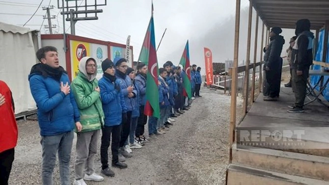 Xankəndi-Laçın yolu: Ekofəalların aksiyası 127 gündür yüksək fəallıqla davam edir — FOTO