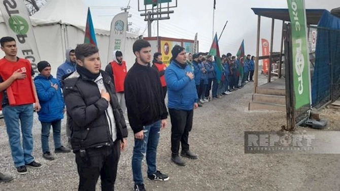 Xankəndi-Laçın yolu: Ekofəalların aksiyası 127 gündür yüksək fəallıqla davam edir — FOTO