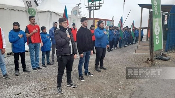 Xankəndi-Laçın yolu: Ekofəalların aksiyası 127 gündür yüksək fəallıqla davam edir — FOTO