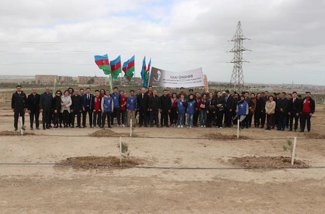 Ulu Öndər Heydər Əliyevin 100 illik yubileyi ilə əlaqədar növbəti ağacəkmə tədbirləri keçirilib