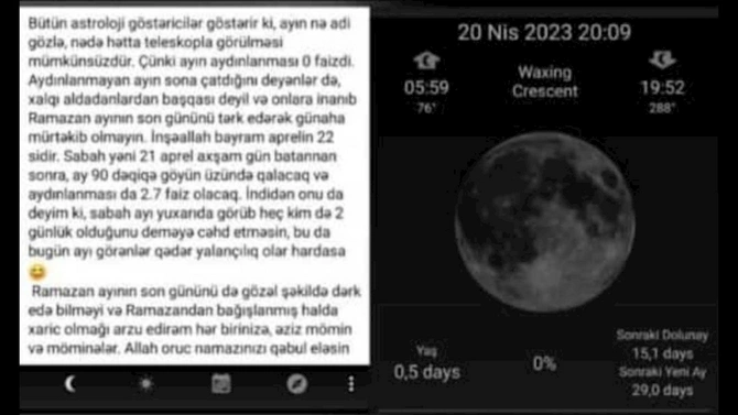 Şamaxı rəsədxanası: “Ay yaxşı görünməyib”