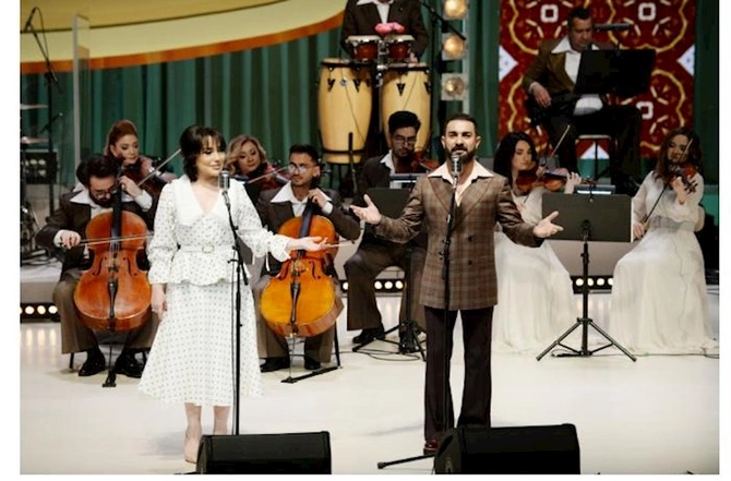 Prezident və birinci xanım akademik Zərifə Əliyevanın 100 illiyinə həsr olunmuş konsertdə — FOTOLAR