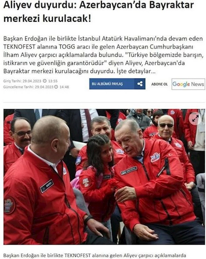 Prezident İlham Əliyevin “TEKNOFEST”də çıxışı Türkiyə mediası tərəfindən geniş işıqlandırılıb — FOTOLAR