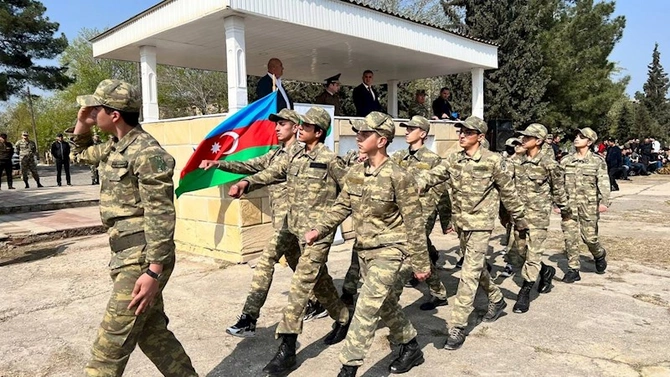 “Şahin” hərbi-idman oyunu üzrə Salyan rayon birinciliyi keçirilib — FOTOLAR