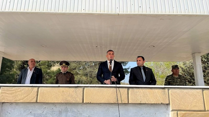 “Şahin” hərbi-idman oyunu üzrə Salyan rayon birinciliyi keçirilib — FOTOLAR