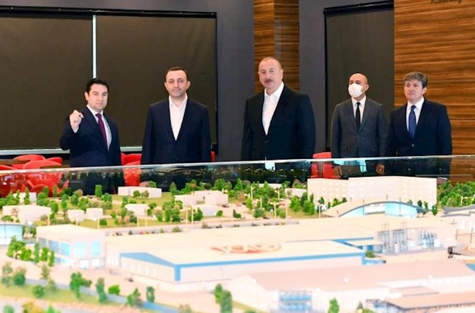 İlham Əliyev və İrakli Qaribaşvili Qəbələ Qida Şəhərciyində — FOTOLAR
