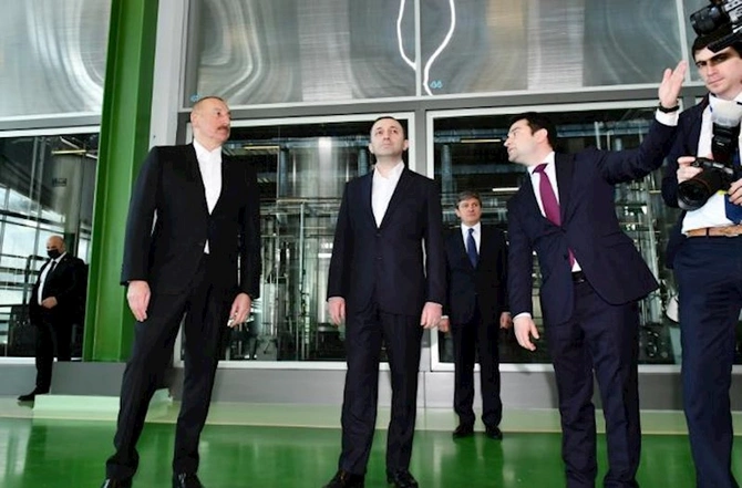 İlham Əliyev və İrakli Qaribaşvili Qəbələ Qida Şəhərciyində — FOTOLAR