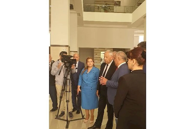 Vahid Əhmədov Heydər Əliyevin anadan olmasının 100 illiyinə həsr olunmuş tədbirdə iştirak etdi — FOTO