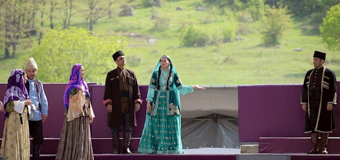 Şuşada ilk dəfə “Natəvan” operası təqdim edilib — FOTOLAR Şuşada ilk dəfə “Natəvan” operası təqdim edilib — FOTOLAR