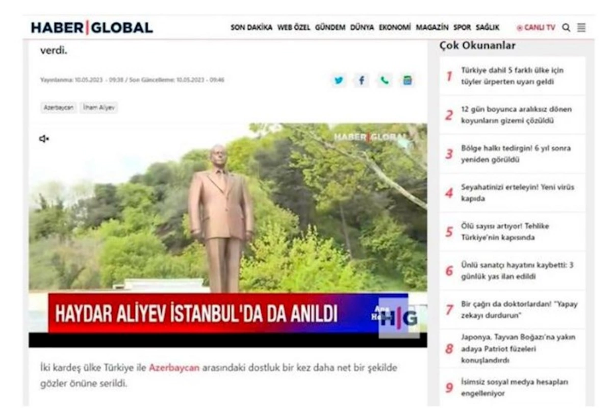 Xarici KİV-lər Heydər Əliyevin 100 illik yubileyi ilə bağlı yazır...