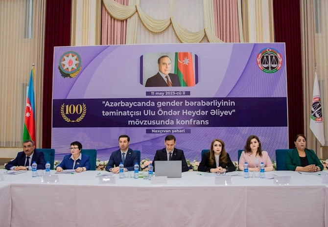 “Azərbaycanda gender bərabərliyinin təminatçısı Ulu Öndər Heydər Əliyev” mövzusunda konfrans keçirilib — FOTOLAR