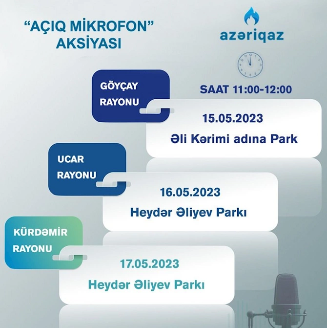 Açıq mikrofon daha 3 rayonda — FOTO