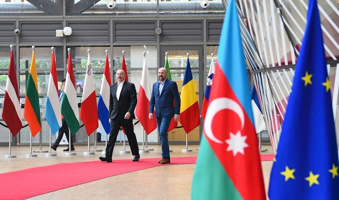Brüsseldə Prezident İlham Əliyevin Şarl Mişellə görüşü keçirilib — FOTO — YENİLƏNİB