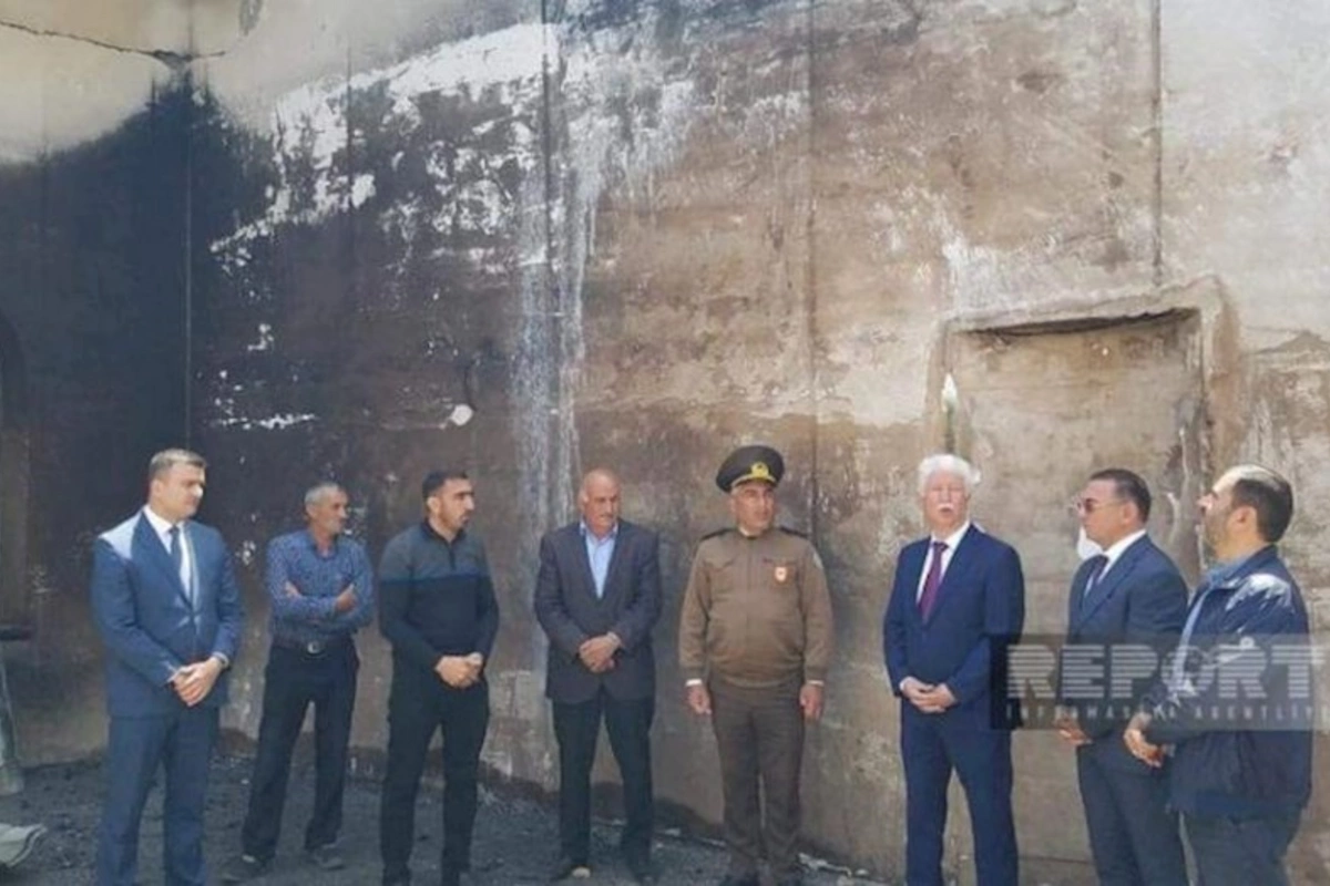 Cəlilabadda yanğın baş verən məscidə baxış keçirilib