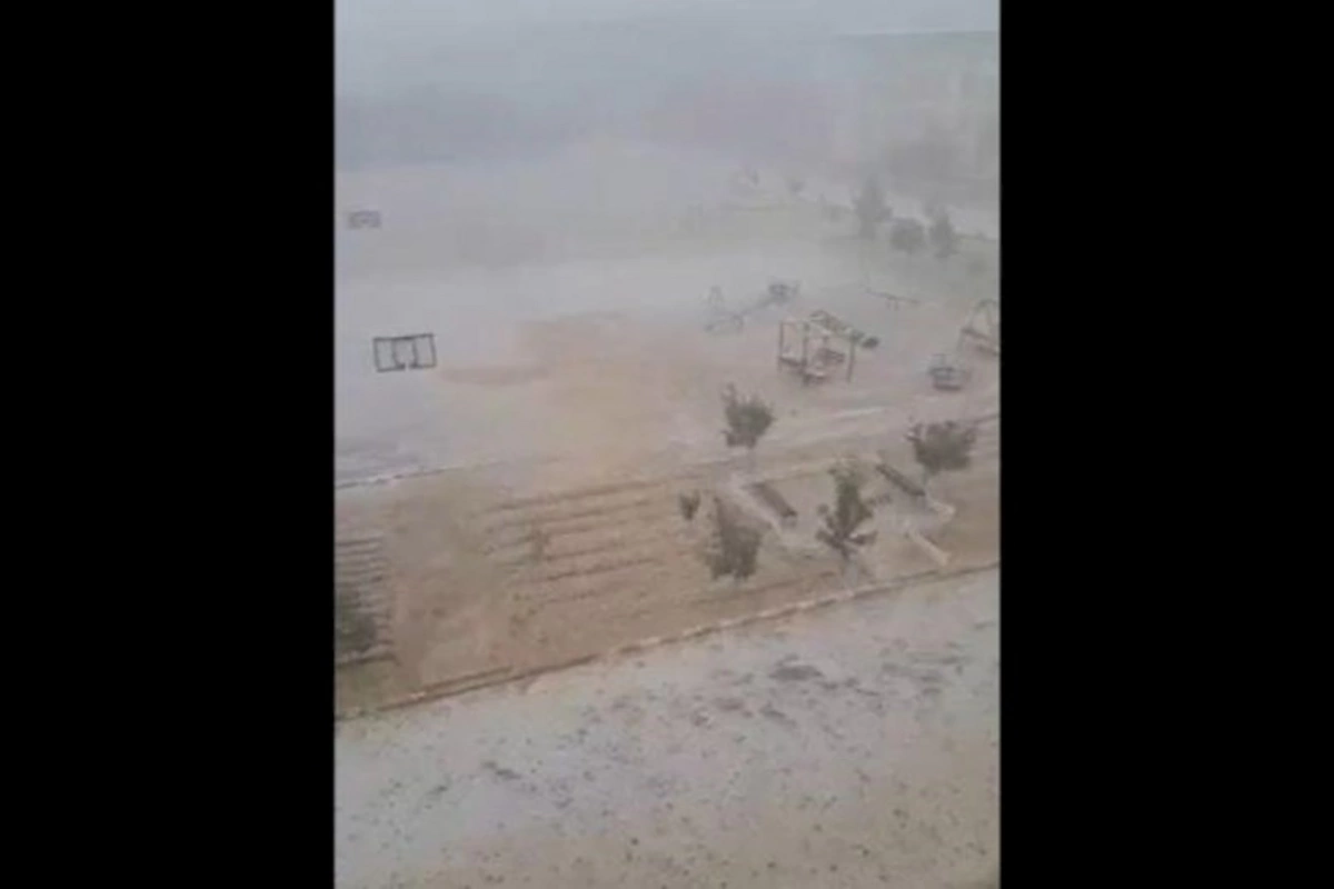 Güclü leysan və dolu Naxçıvana ziyan vurub