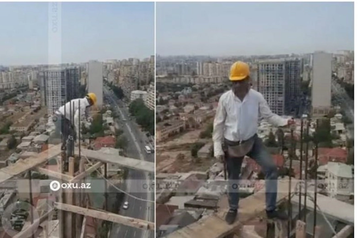 Nazirlikdən Bakıda fəhlələrin təhlükəli iş şəraiti ilə bağlı AÇIQLAMA — VİDEO