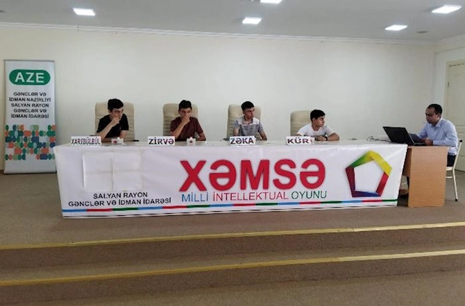 Salyanda Xəmsə Milli İntellektual oyunu keçirildi — FOTOLAR