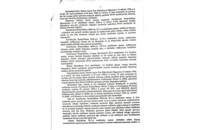 Sahibkarla generalın torpaq mübahisəsi böyüyür — “Özləri də təsdiq edirlər ki, sərəncam və şəhadətnamə qüvvədədir