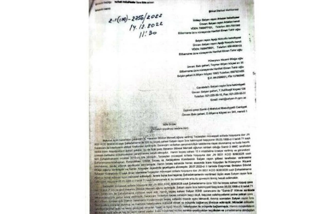 Sahibkarla generalın torpaq mübahisəsi böyüyür — “Özləri də təsdiq edirlər ki, sərəncam və şəhadətnamə qüvvədədir
