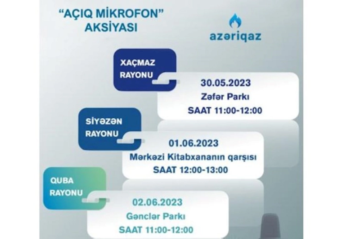 SOCAR Azəriqaz” İB-nin “Açıq mikrofon” aksiyası davam edir