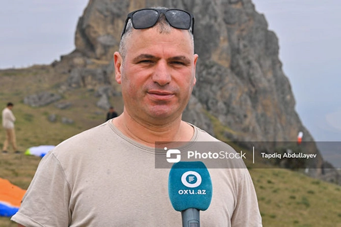 Beşbarmaq səmasında üç rəng: “Üzən qartal”la 500 metr yüksəklikdə — REPORTAJ + FOTO
